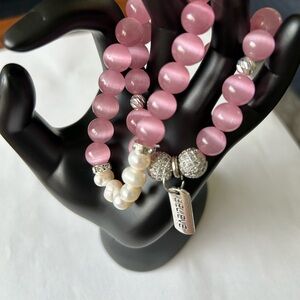 Pair of Pink CatEye Bracelets